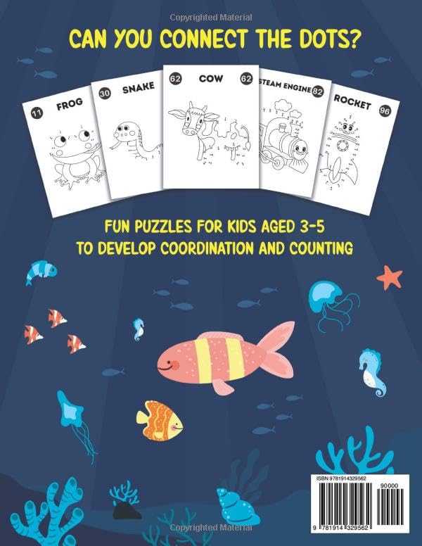 Dot to Dot for Kids Ages 3-5: 100 Fun Connect the Dots Puzzles for Children - Activity Book for Learning - 3, 4 and 5 Year Olds (Dot to Dot Books for Children)