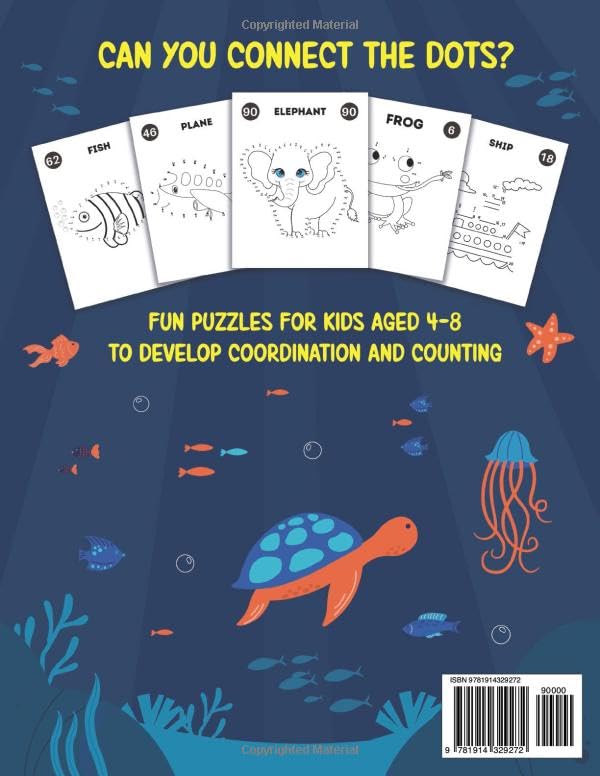 Dot to Dot for Kids Ages 4-8: 100 Fun Connect the Dots Puzzles for Children - Activity Book for Learning - Age 4-6, 6-8 Year Olds (Dot to Dot Books for Children)