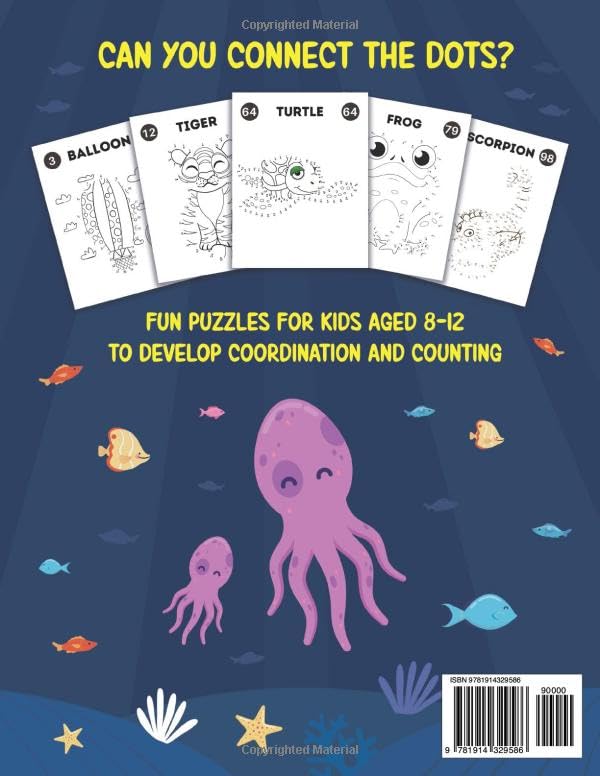 Dot to Dot for Kids Ages 8-12: 100 Fun Connect the Dots Puzzles for Children - Activity Book for Learning - Age 8-10, 10-12 Year Olds (Dot to Dot Books for Children)