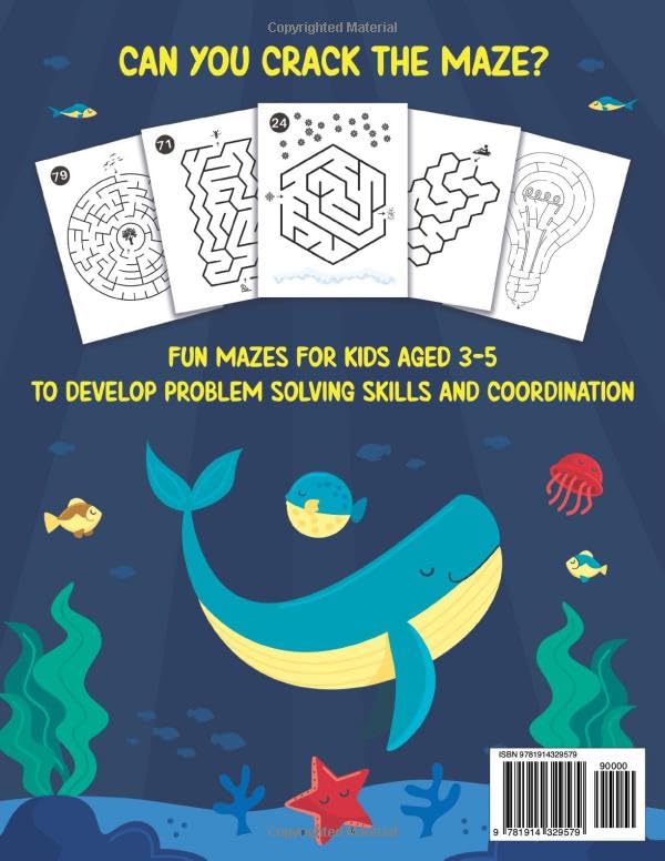 Mazes For Kids Ages 3-5: Fun Maze Activity Book for 3, 4 and 5 Year Old Children (Maze Books for Kids)