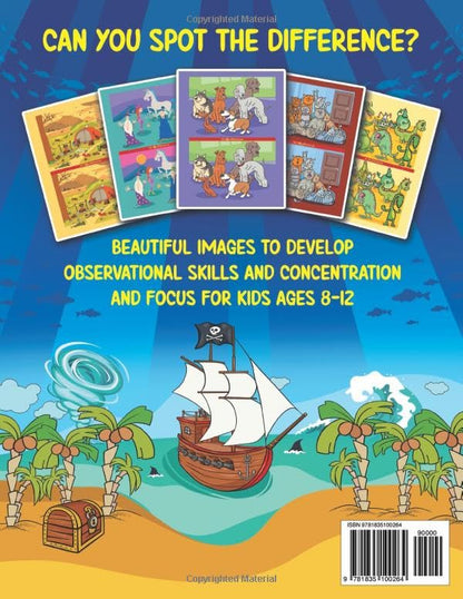 Spot the Difference Book for Kids ages 8-12: Seek and Find Hidden Picture Activity Book for 8, 9, 10, 11 and 12 Year Old Children | Includes SUPER HARD Bonus Section (Spot the Differences for Kids)