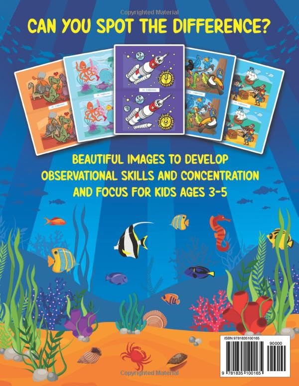 Spot the Difference Book for Kids ages 3-5: 65+ Puzzles - 300+ Differences | Seek and Find Hidden Picture Activity Book for 3-4, 4-5 | Fun Gifts for ... Old Children (Spot the Differences for Kids)