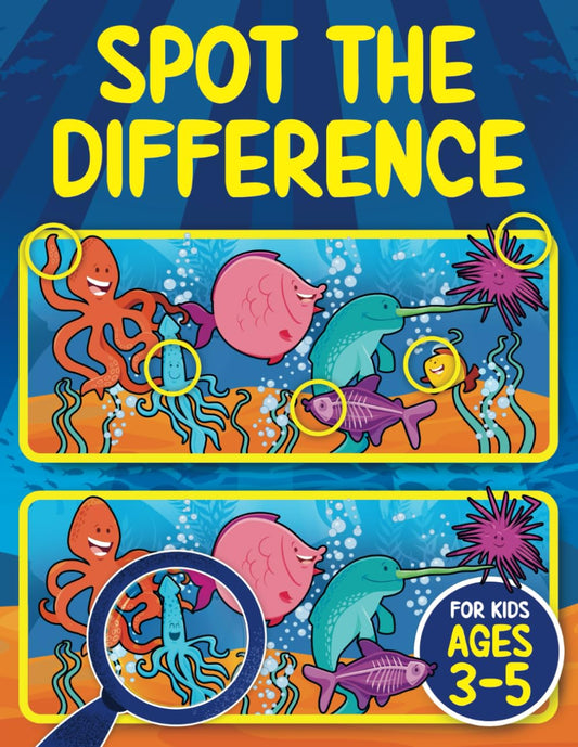 Spot the Difference Book for Kids ages 3-5: 65+ Puzzles - 300+ Differences | Seek and Find Hidden Picture Activity Book for 3-4, 4-5 | Fun Gifts for ... Old Children (Spot the Differences for Kids)